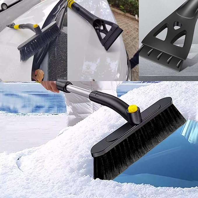 36" Extendable Ice Scrapers for Car Windshield 360°Pivoting Snow Brush for Car Snow Scraper Detachable Snow Removal Tool for Cars,Trucks,SUVs, XC01002