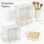 Greenfeather Jewelry Organizer with 7 Removable Drawers, Clear Acrylic Jewelry Box with 40 Necklace Hooks, 120 Pairs of Earri