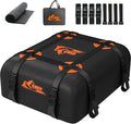 Car Rooftop Cargo Carrier Bag 15 Cubic Feet, 100% Waterproof Heavy Duty Car Roof Bag for All Vehicle with/Without Racks - Anti-Slip Mat, 4 Door Hooks, Storage Bags, 4PCS 3.8CM Straps(Orange)