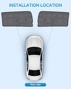 Car Window Shades for Honda Odyssey(2022-2025), 2-Pack Rear Window Sun Shades for Baby – Breathable Mesh, UV & Heat Blocker, Privacy Protection for Camping, Travel, Sleep & Nursing