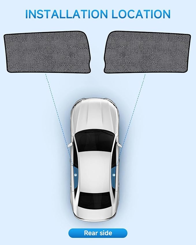 Car Window Shades for Honda Odyssey(2022-2025), 2-Pack Rear Window Sun Shades for Baby – Breathable Mesh, UV & Heat Blocker, Privacy Protection for Camping, Travel, Sleep & Nursing