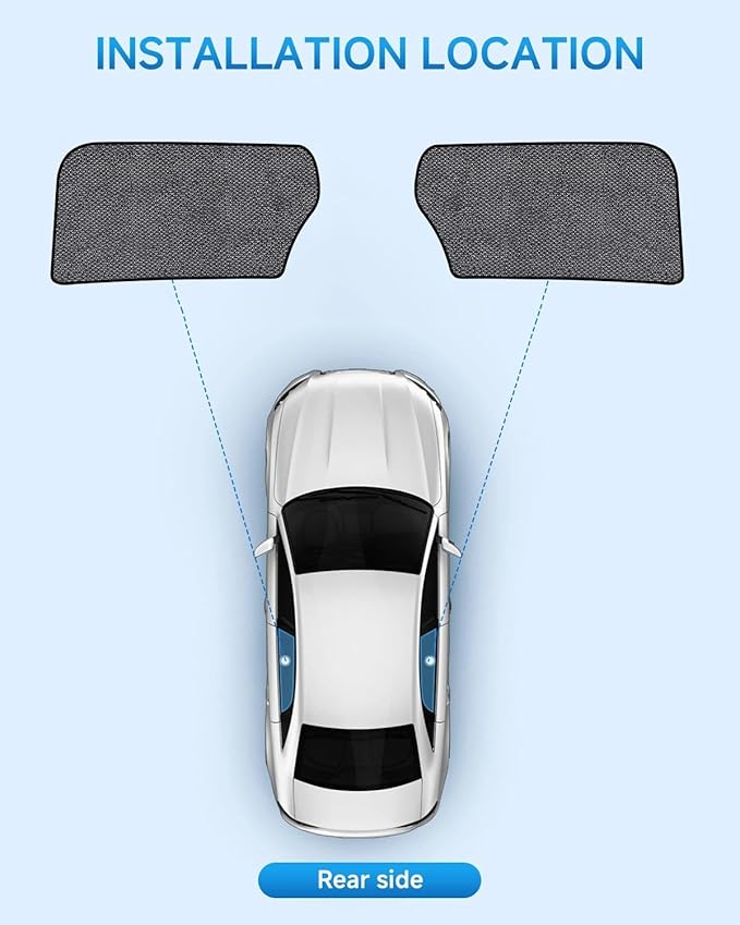 Car Window Shades for Toyota Sienna(2020-2024), 2-Pack Rear Window Sun Shades for Baby – Breathable Mesh, UV & Heat Blocker, Privacy Protection for Camping, Travel, Sleep & Nursing