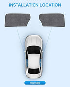 Car Window Shades for Toyota Sienna(2020-2024), 2-Pack Rear Window Sun Shades for Baby – Breathable Mesh, UV & Heat Blocker, Privacy Protection for Camping, Travel, Sleep & Nursing