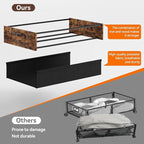 Under Bed Storage with Wheels, Wooden Under Bed Drawers On Wheels, Rolling Under Bed Shoe Storage, Space Saving, Rustic Brown