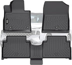 VIWIK Floor Mats for Hyundai Santa FE (Only Hybrid) 2021-2023, Car Mats All Weather Protection Custom Floor Liners Full Set Include 1st and 2nd Row Front & Rear Black Car Liners