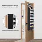 Univivi 5-Shelf Fabric Door Storage Over Door Hanging Organizer with 4 Large Pockets and 3 Small PVC Pockets Nursery Closet C