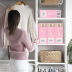StorageTastic 6 Pack Bed Sheet Closet Organizers and Storage,Sturdy Foldable Storage Containers with Window and Label,Storage