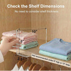 SortNStore Shelf Dividers for Closet Organization: 6" Tall x 10" Deep, Deeper Adhesive Separators Features Acrylic Material a