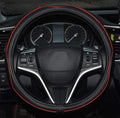 Microfiber Leather Car Steering Wheel Cover, Soft Padding, Durable, No Smell, Universal 15 Inch Steering Cover, Anti-Slip Emb