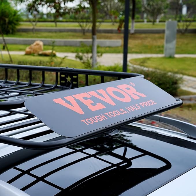 VEVOR Roof Rack Cargo Basket, 64" x 39" x 6" Rooftop Cargo Carrier with Extension, Heavy-Duty Steel 200 LBS Capacity Universal Roof Rack Basket, Luggage Holder for SUV, Truck