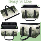 Reusable Grocery Bags Heavy Duty Shopping Bags Foldable Large Tote Bags with Long Handles & Hard Bottom