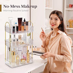 Aveniee Bathroom Counter Organizer, 3 Tier Perfume Skin Care Countertop Storage Shelf, Vanity Makeup Tray for Cosmetic Skinca