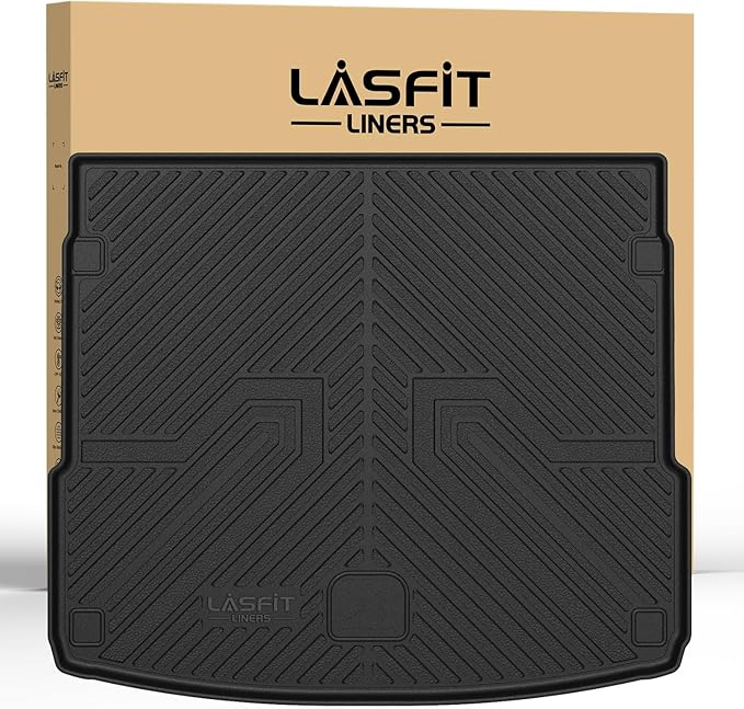 LASFIT Cargo Mat for Audi Q5/SQ5 2018-2025(Include Q5/SQ5 Sportback), Custom Fit All-Weather TPE Rubber Trunk Mat for Audi Accessories, Waterproof, Easy to Clean, Black