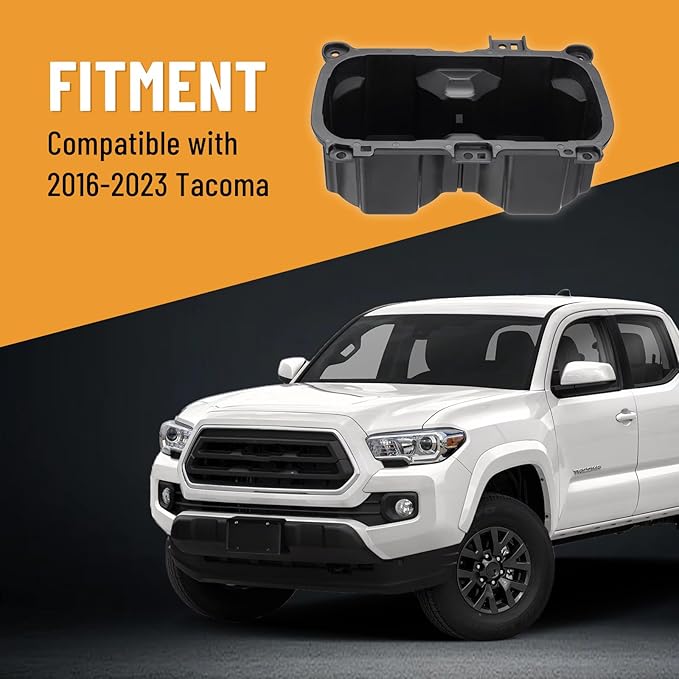 Oversized Cup Holder Compatible with 2016-2023 Tacoma, 3.75" Diameter Black Extra Large Drink Water Bottle Holder