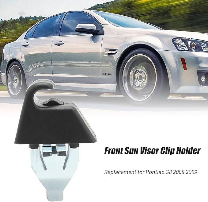 13187128 Front Sun Visor Clip Holder, Replacement for Pontiac G8 2008 2009 (Black)