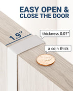Lorbro Broom Holder Door Mount, Over the Door Broom and Mop Holder with 2 Over Door Hooks, Wood Broom Hanger, Tool Rack Organ