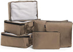 Brookstone Packing Cubes - 6 Piece Compression Packing Cubes for Travel Essentials - Luggage Sets Cube Storage Organizer Bags