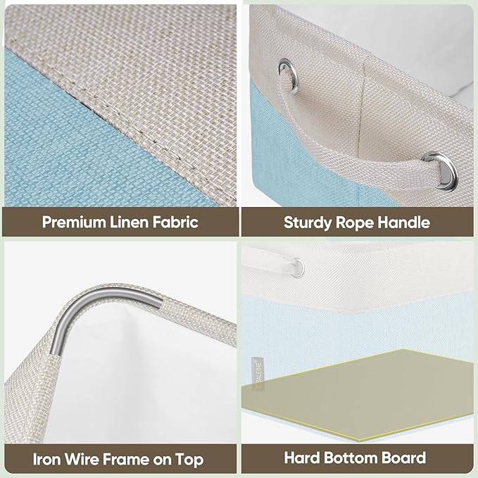 BALEINE 1 Pack Fabric Closet Storage Bins for Shelves, Linen Closet Organizers and Storage, Decorative Baskets for Organizing