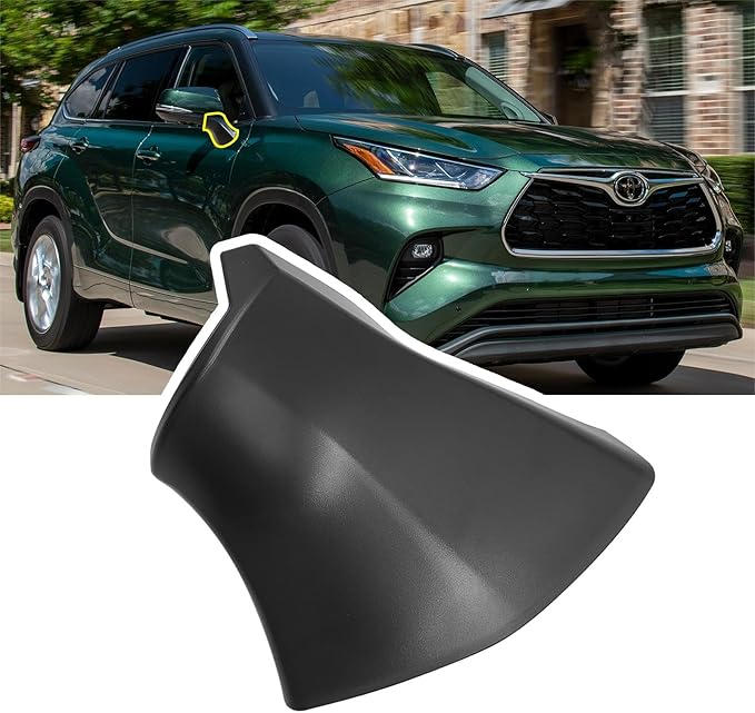 Jaronx Compatible with Toyota Highlander Side Mirror Cover 2020-2024, Passenger Rearview Triangle Base Cover Trim for Toyota Highlander (NOT FIT GRAND HIGHLANDER) (Right Side)