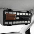 Car Visor Organizer MOLLE Panel, Auto Modular Storage Shelf MOLLE Panel with Mounting Straps, Rigid Tactical Gear Storage Rack EDC Pouch Tool for Most Vehicle Sun Visors (Visor Panel)