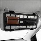 Car Visor Organizer MOLLE Panel, Auto Modular Storage Shelf MOLLE Panel with Mounting Straps, Rigid Tactical Gear Storage Rack EDC Pouch Tool for Most Vehicle Sun Visors (Visor Panel)
