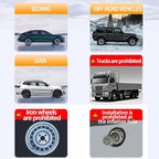 Snow Chains, Tire Chains for Car SUV Pickup Trucks, Adjustable Portable Universal Emergency Anti Skid Snow Car Tire Chains fo