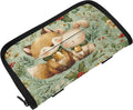 Car Tissue Holder Car Visor Organizer Tissue Box Holder for Car Sun Visor Organizer with Car Vehicle Accessories Essentials Interior for Women Men Christmas Fox Bunny Holly Leaf Green