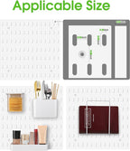 Yulejo 4 Pack Pegboard Accessories with Lid White Clear Peg Board Bins with Hooks Containers Plastic Pegboard Bins for Garage