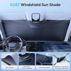 KUST Windshield Sun Shade for 2014–2016 2017 2018 Chevy Silverado 1500 Window Accessories Shade Sun Visor Cover Foldable Block UV Rays