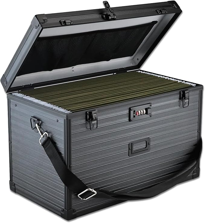 File Storage Cabinet File Organizer Document Organizer File Box in Office and Home with Combination Lock with 20 Legal Size H