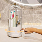 Toothbrush Holders with Cover, Drainage Rotating Electric Toothbrush Organizer, 3 Slots Tooth Brush Holder for Bathroom Count