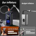 OlarHike Cordless Tire Inflator Portable Air Compressor, 150PSI Dual Power - 6000mAh & 12V DC, Air Pump for Car Tires, Motorcycle, Bicycle, Electric Pump with LED Light & Digital Pressure Gauge