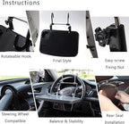 2-in-1 Car Steering Wheel Desk & Back Seat Tray - Adjustable Laptop Stand for Car Office, Eating, Writing - Universal Mobile Workstation for Truck, Van, SUV