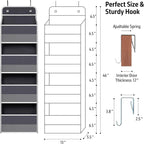 Giraffe Creation Over Door Organizer with 4 Large Capacity Pockets, Heavy Duty Hanging Organizer Storage for Closet Bathroom 