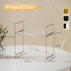 Bathroom Countertop Organizer, 2 Tier Acrylic Tray Vanity Counter Skincare Organizer Shelf, Kitchen Under Sink Standing Rack,