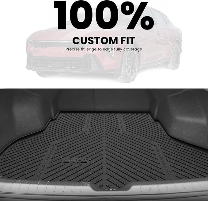 LASFIT Cargo Mat for Kia K4 2025 2026, All Weather TPE Custom Fit Car Trunk Mats Cargo Liners Accessoires for Kia K4 2025-2026, Black