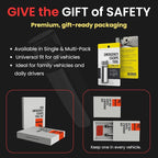 Car Emergency Escape Tool – Seatbelt-Mounted 2-in-1 Window Breaker & Seat Belt Cutter – Tungsten Safety Hammer – Universal Fi