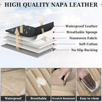Coverado Front and Back Seat Covers for Cars, Automotive Seat Covers for Trucks, Nappa Leather Car Seat Covers, 5 Seats Water