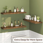 Fun Memories Floating Shelves for Wall 32 Inch Set of 3, Farmhouse Floating Shelves with Invisible Heavy Duty Bracket, 10 Inc