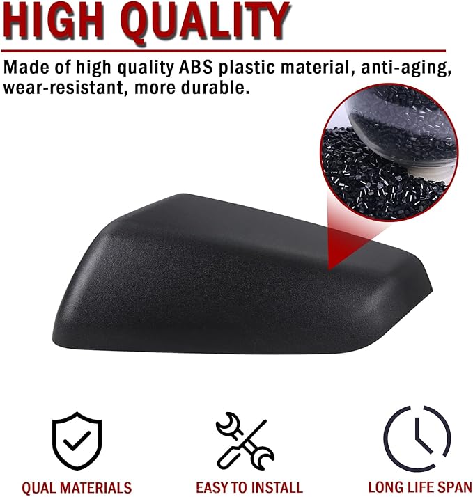 Left Driver Side & Right Passenger Side Exterior Mirror Cap Cover Rearview Mirror Cover Trim Fit for 2018-2023 Chevrolet Equinox/GMC Terrain Replaces 23406417 23406416 (Textured Black)