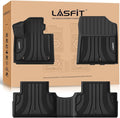 LASFIT Floor Mats for Hyundai Santa Fe Hybrid PHEV 2021 2022 2023 (Only Fit Hybrid & PHEV, Not Fit Gas) All Weather TPE Custom Fit Car Floor Liners 1st & 2nd Row Mats Accessoires, Black