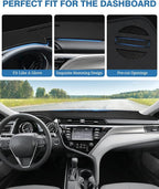 FIILINES Dash Cover for Toyota Camry 2018-2024 (No HUD), Camry Accessories Dashboard Cover Mat No Glare Sunshade Anti-Slip Pa