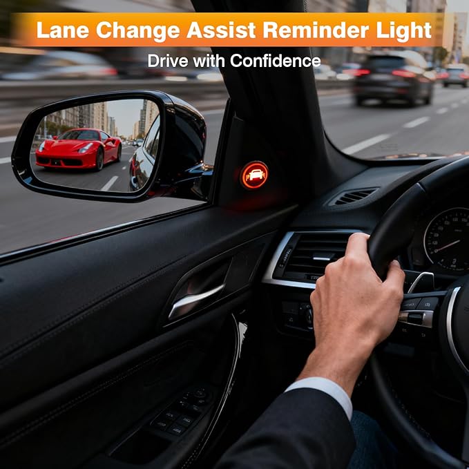 MACHSWON Car Blind Spot Radar Detection System Warning Light, A Pair Of 5V Vehicle Blind Spot Monitoring Parallel Auxiliary L