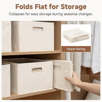 StorageWorks Fabric Storage Bins for Shelves, Closet Organizers and Storage Baskets, Collapsible Storage Bins with Cutout Han
