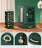 Enthralite Jewelry Box large for Dresser: Women Necklace Ring Storage Organizer with Compartments - Elegant Earring Holder Di