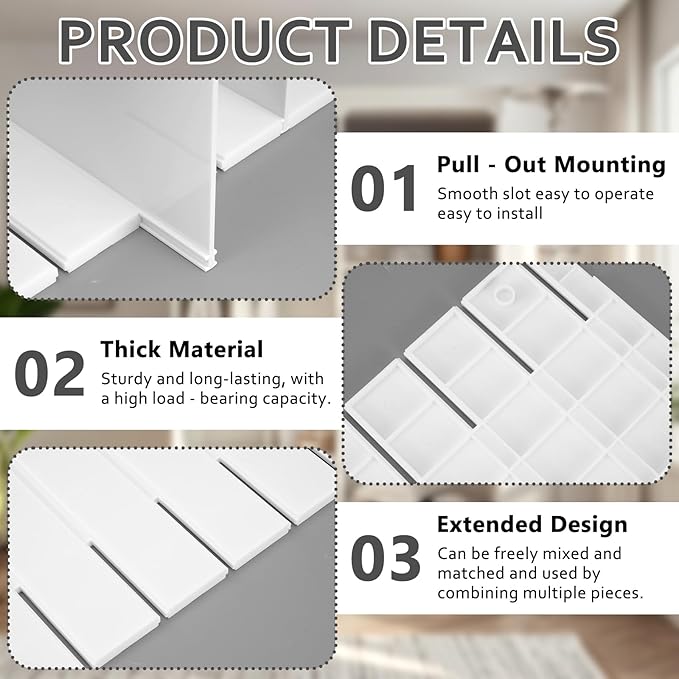 Towel Organizer for Closet, White Interlocking Towels Organizer, Bathroom Towel Storage, Space Saving Bathroom & Cabinet Unde