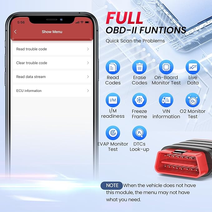 THINKCAR Thinkdiag Mini Bluetooth OBD2 Scanner Diagnostic Tool, OE Full-System Car Scanner for iOS & Android, Check Engine
