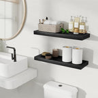 Fun Memories Floating Shelves for Wall, Rustic Wood Wall Mounted Shelves for Bathroom, Bedroom, Living Room & Kitchen, Storag