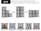 AWTATOS Cube Storage Organizer, Storage Cubes Shelves Bookshelf, 6 Cube Closet Organizers and Storage, DIY Stackable Plastic 