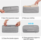 Hanke 7 Set Compression Packing Cubes for Travel, Expandable Large Packing Cubes for Suitcases and Backpack, Luggage Packing 